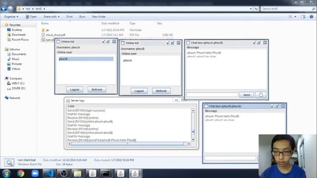 [Java] Chat application - Demonstration смотреть онлайн