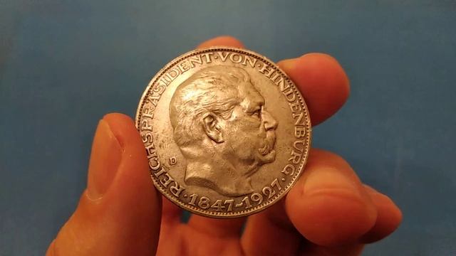 Способ сохранения денег Германия 5 марок 1927 медаль веймарская республика Гинденбург серебро unc смотреть онлайн