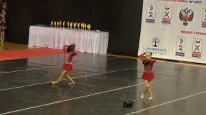 Cheerleading .Чир - фристайл - двойка дети-Полина Гульбагандова, Ксения Якумова.