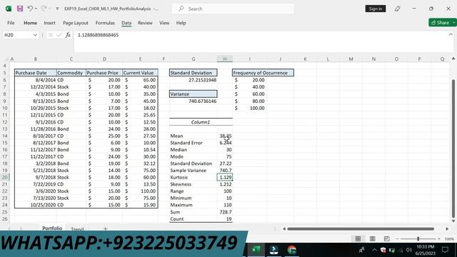 Exp19_Excel_Ch08_ML1_Portfolio_Analysis | Excel Mid Level 1 Portfolio Analysis | Chapter 08 ML1 смотреть онлайн