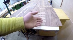 Королевская столешница из натурального шпона своими руками/как приклеить шпон/ часть 2