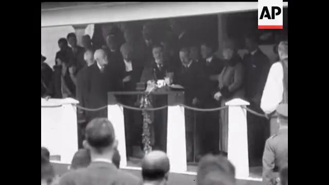 KING GEORGE V MAKES SPEECH  - OPENS NEW BRIDGE AT NEWCASTLE ON TYNE - SOUND