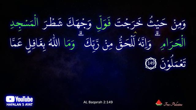 Surah Al Baqarah Verse 146-150 repeats 1 hour #Albaqarah #5Verses смотреть онлайн