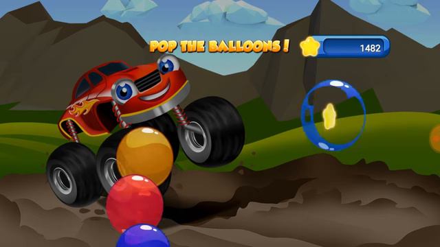 🎮 Зеленый Монстр Трак с большими колесами круто ездит по горкам и прыгает на трамплине. смотреть онлайн