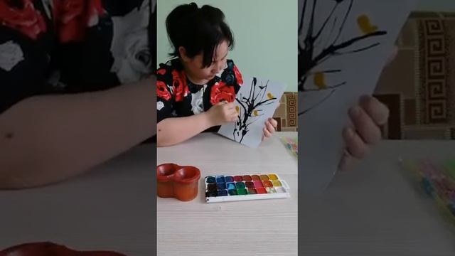 Урок рисование:Тема :Цветущая ветка. 2-часть смотреть онлайн