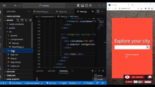 3. Simple Landing Page with React Hooks for beginners смотреть онлайн
