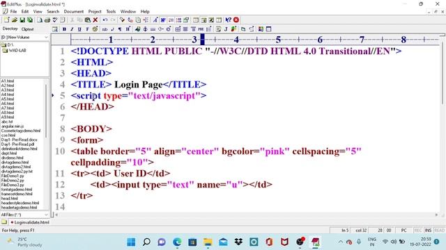 JavaScript Login Form validation смотреть онлайн