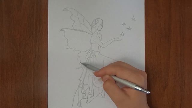 Как нарисовать девушку / Фея сидит на Луне / Pencil Sketch / How to draw a Fairy on the Moon смотреть онлайн