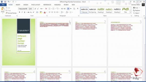 Create Different Page Number Format in Microsoft Word