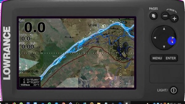 Саратов спутник + Глубины Lowrance hds12