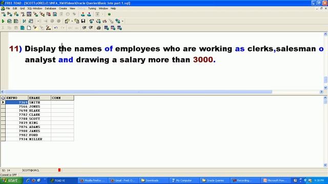 Oracle Scenarios: Basic queries part 3 смотреть онлайн
