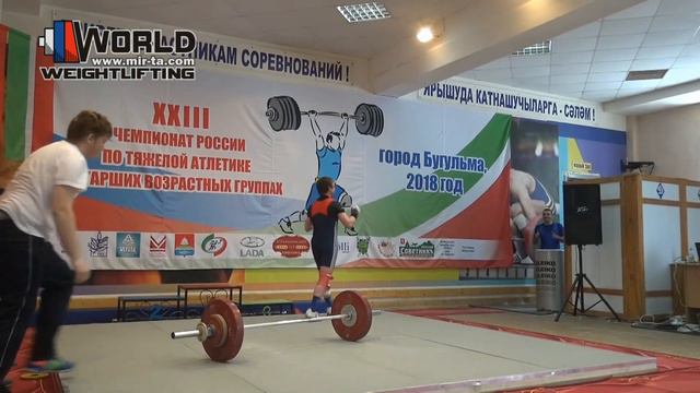 ЗАХАРОВ/ZAKHAROV (69,М-45) 84-88-91/115-118-121. Russian Championships Masters -2018. смотреть онлайн