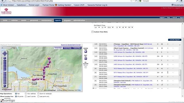 GPS Fleet Tracker Route Log Report with Nero Global Tracking смотреть онлайн