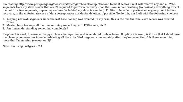 Databases: I need help understanding Postgres's archive cleanup functionality смотреть онлайн