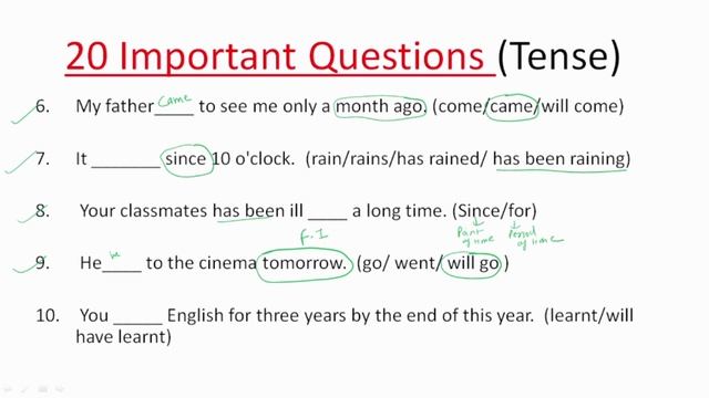 20 Important Questions Tense Practice Sheet | English Grammar смотреть онлайн