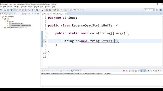 Write a java program to reverse a string using stringbuffer? смотреть онлайн