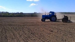 ♘㋡★МТЗ 82 посев пшеницы сеялкой СЗ 3.6/sowing of spring crops mtz82 and seeder sz 3,6m