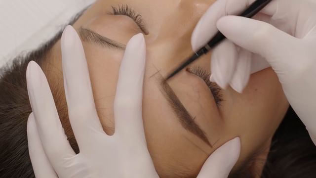 How to shape eyebrows - eyebrows mapping TUTORIAL for permanent makeup artists смотреть онлайн