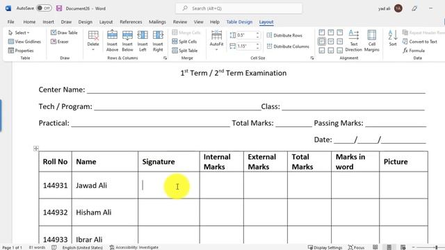 How to create Award List for Practical in Ms word | Award list for internal or External Marks смотреть онлайн