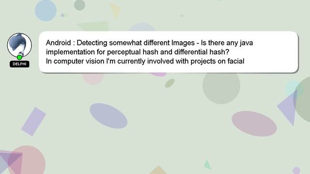 Android : Detecting somewhat different Images - Is there any java implementation for perceptual has смотреть онлайн