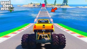 ПРОЕХАЛ ВОДНЫЕ КОЧКИ на МЕГА БИГФУТЕ в ГТА 5 МОДЫ - ЭКСПЕРИМЕНТЫ в GTA 5