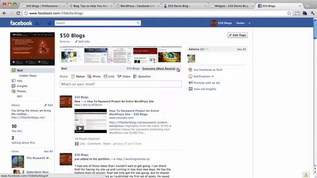 How To Add A Facebook Like Box To Your WordPress Sidebar - $50 Blogs смотреть онлайн