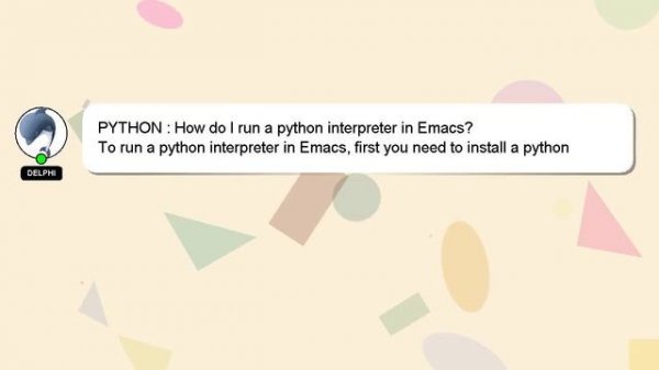 PYTHON : How do I run a python interpreter in Emacs?