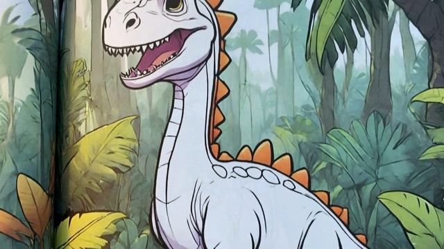 Dinosaur Coloring Book - Premium Print (50 Dinosaurs with colored Jungle Backgrounds) смотреть онлайн