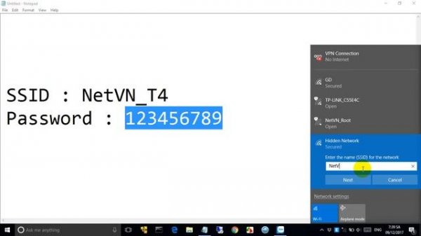 CONNECT to Hidden Wireless Networks In Windows 10 | NETVN