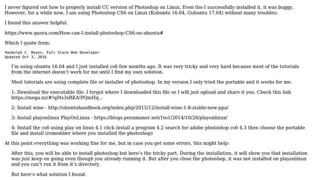 Ubuntu: Installing Photoshop CC on Ubuntu 14.04 смотреть онлайн