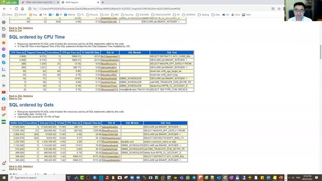 17.Thực hành lấy báo cáo AWR và phần tích AWR trong Oracle Database | Trần Văn Bình Oracle Master смотреть онлайн