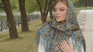 Платок шерстяной с шелковой бахромой «Садко», вид 52, 125х125 см