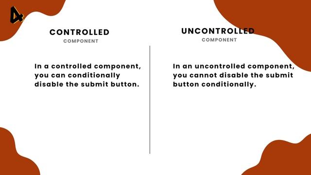 Get Differences between Controlled component and Uncontrolled component in React смотреть онлайн