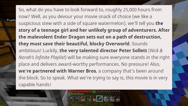 Minecraft 1.14 Release Date CONFIRMED + Minecraft Movie!? смотреть онлайн