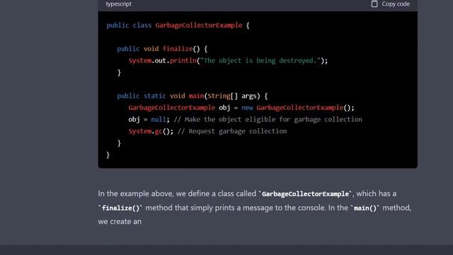 Garbage Collection in Java finalize method example смотреть онлайн