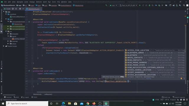 Search Bluetooth Devices in Android studio. смотреть онлайн