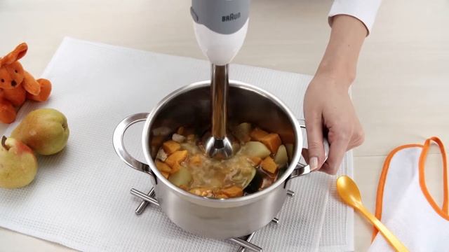 Recette pour bébé I Purée poulet et poire avec Braun MQ523 смотреть онлайн