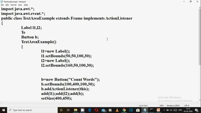 AWT TextArea Component Example Program with Event Handling in Java (हिंदी में) смотреть онлайн