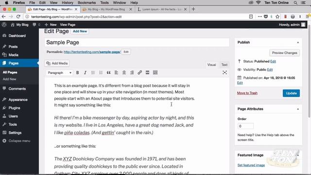 WordPress Site Pages vs Blog Posts - Easy Tutorial! | tentononline.com смотреть онлайн