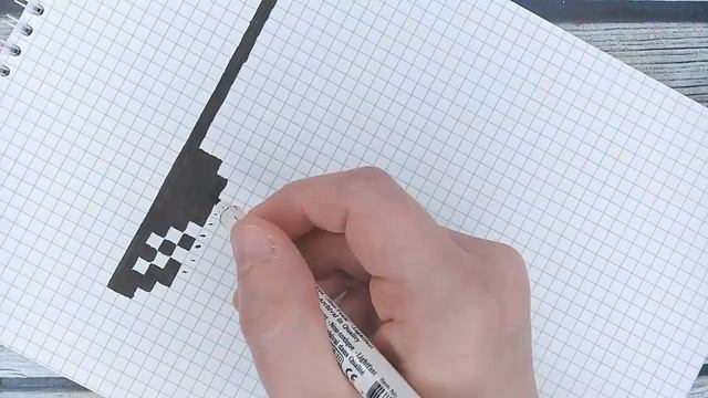 Рисунки по клеточкам в тетради чёрным фломастером / Как нарисовать очки / Лайк АРТ смотреть онлайн