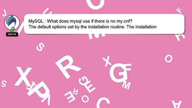 MySQL : What does mysql use if there is no my.cnf? смотреть онлайн
