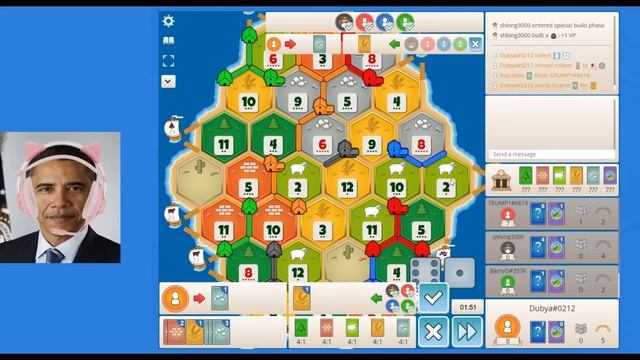 Presidents Touch Tips In Settlers of Catan (Part 2) смотреть онлайн