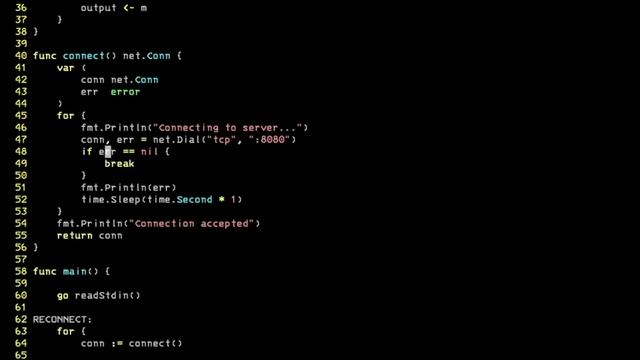 Cliente e servidor socket em Golang com goroutines e canais смотреть онлайн