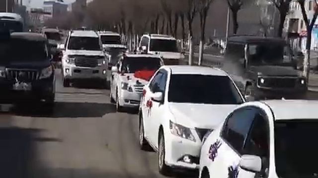 Свадебный кортеж г. Актобе Салауат Снежана 16.03.2013 год. смотреть онлайн