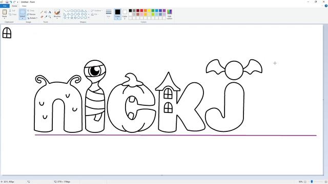 How to draw a Halloween Nick Jr. logo using MS Paint | How to draw on your computer смотреть онлайн