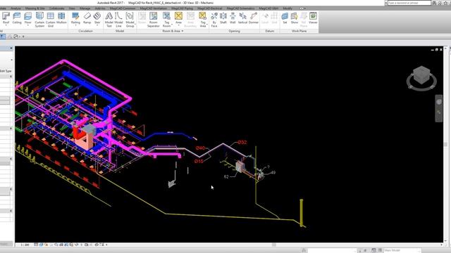 MagiCAD for REVİT - 3D Tag display settings смотреть онлайн