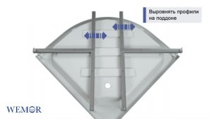 Инструкция по сборке акриловых поддонов WEMOR (для полукруглых симметричных поддонов высотой 24)