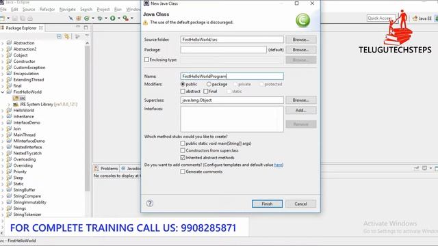 Java In Telugu | How To Write First Program In Java смотреть онлайн