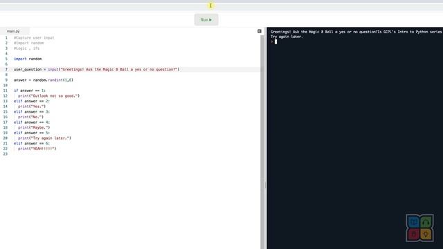 Intro to Python - Episode 5 - Program a Magic 8 Ball with Python смотреть онлайн