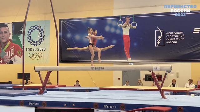 Упражнения на бревне. Юниорки - КМС. Финалы в отдельных видах. Первенство России 2023 - г.Пенза смотреть онлайн
